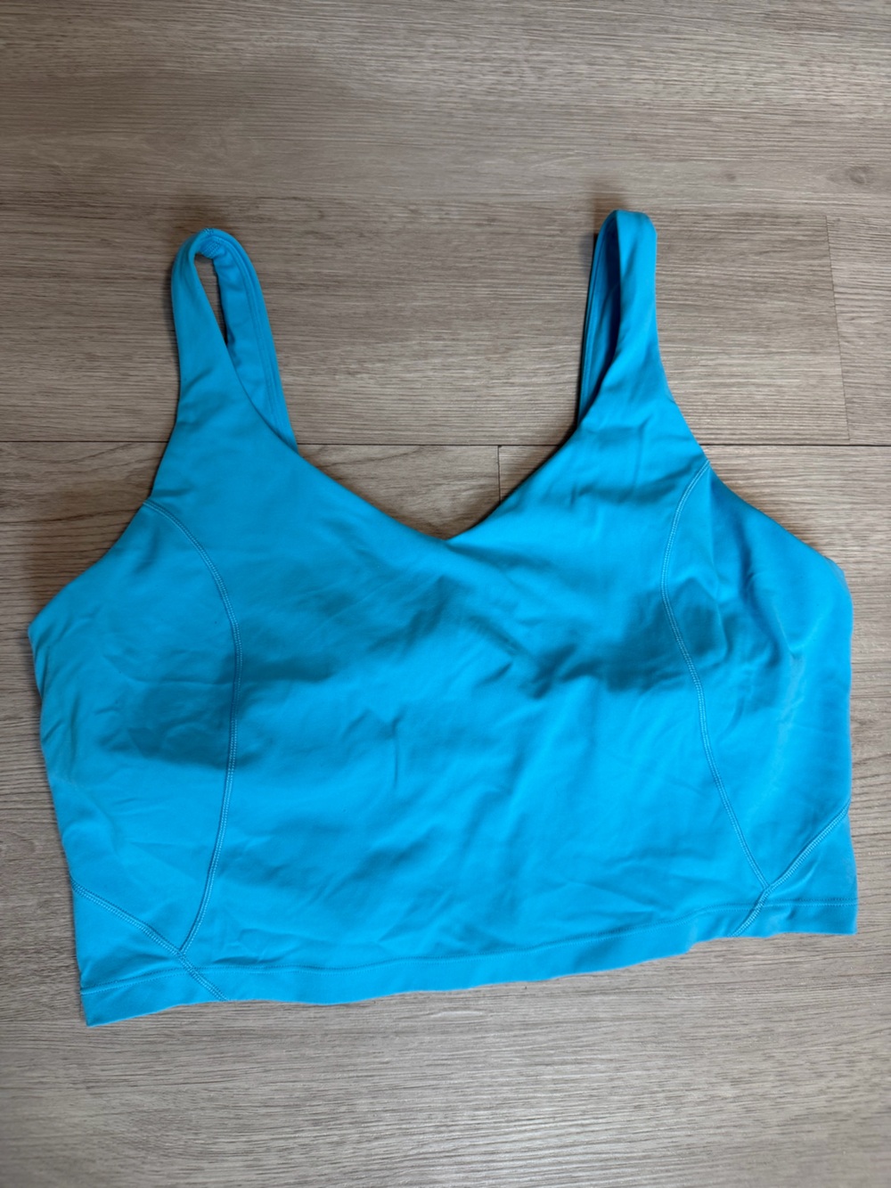 Lululemon align tank top size 14 poolside blue light support cropped tank